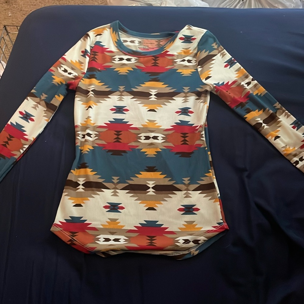 Native American design tight long sleeve